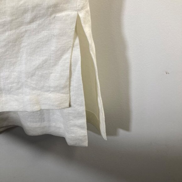 Womens Eskandar Bergdorf Goodman Asymmetrical Wrap Linen Maxi Skirt White 6/8 NW - Picture 5 of 15